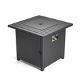 Pipers Pit Matte Black Square Propane Fire Pit with Cover Matte Black PI3100529